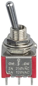 GENERIC/COMPONENT MANUFACTURER DPDT MINIATURE TOGGLE SWITCH - CENTRE OFF (ON-OFF-ON)