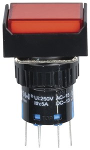 UNSPECIFIED MANUFACTURER DPDT ILLUMINATED MOMENTARY IP65 SWITCH - RED LED