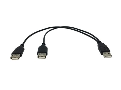 GENERIC/UNSPECIFIED MANUFACTURER DUAL USB CHARGE CABLE 30CM - CHARGE TWO DEVICES FAST
