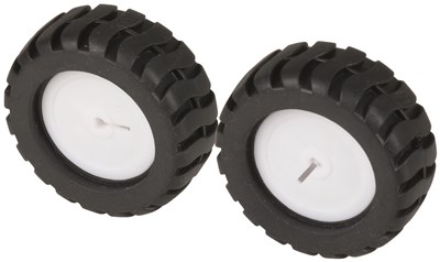 DUINOTECH MICRO WHEELS TYRES (PAIR) - WHITE/BLACK