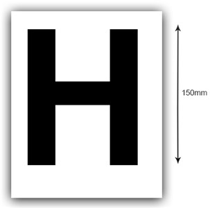 GENERIC/UNSPECIFIED MANUFACTURER 150MM BLACK ON WHITE BOAT REGISTRATION STICKERS - DURABLE