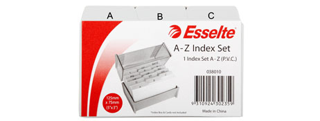 UNSPECIFIED MANUFACTURER DURABLE PVC A-Z INDEX DIVIDERS FOR EASY FILING