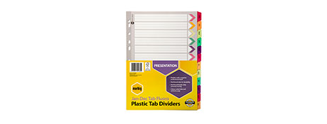 MARBIG A4 FLUORO INDEX DIVIDERS FOR EASY FILING & ORGANISATION