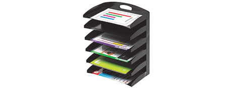 UNSPECIFIED MANUFACTURER CURVED DESK ORGANIZER FOR A4/FOOLSCAP FILES - DURABLE STORAGE