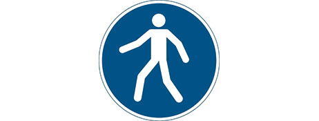 UNSPECIFIED MANUFACTURER ISO 7010 FLOOR SAFETY MARKINGS - SELF-ADHESIVE HAZARD SIGNS