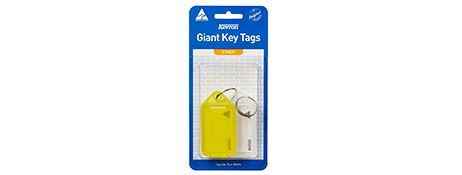 KEVRON ID30 ASSORTED PLASTIC KEY TAGS FOR EASY ORGANISATION