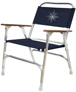 UNSPECIFIED MANUFACTURER MARITIME STYLE WIDE SEAT CHAIR WITH HARDWOOD ARMS