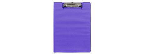 UNSPECIFIED MANUFACTURER DURABLE PURPLE POLYETHYLENE FILE FOLDER WITH WIRE CLIP