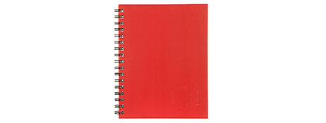 SPIRAX HARD COVER NOTEBOOK RED A4 TWIN WIRE 200 PAGES