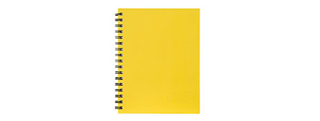 SPIRAX HARD COVER YELLOW NOTEBOOK A4 TWIN WIRE 200 PAGES