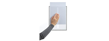 DURAFRAME STATIC CLING A4 INFO FRAME - GREY