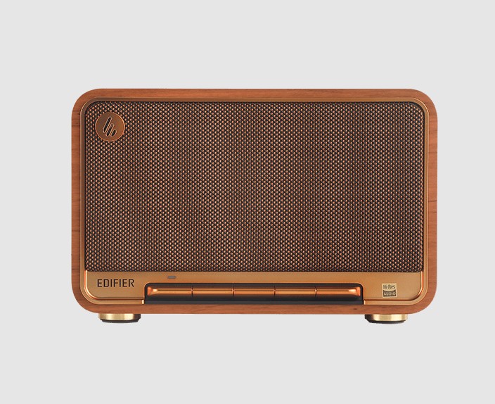 EDIFIER D32 BOOKSHELF SPEAKERS - RICH BROWN FINISH