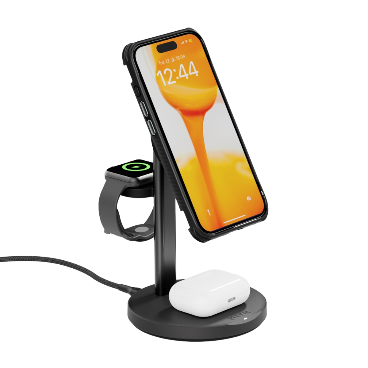 EFM FLUX 3-IN-1 WIRELESS CHARGER WITH 20W POWER ADAPTER