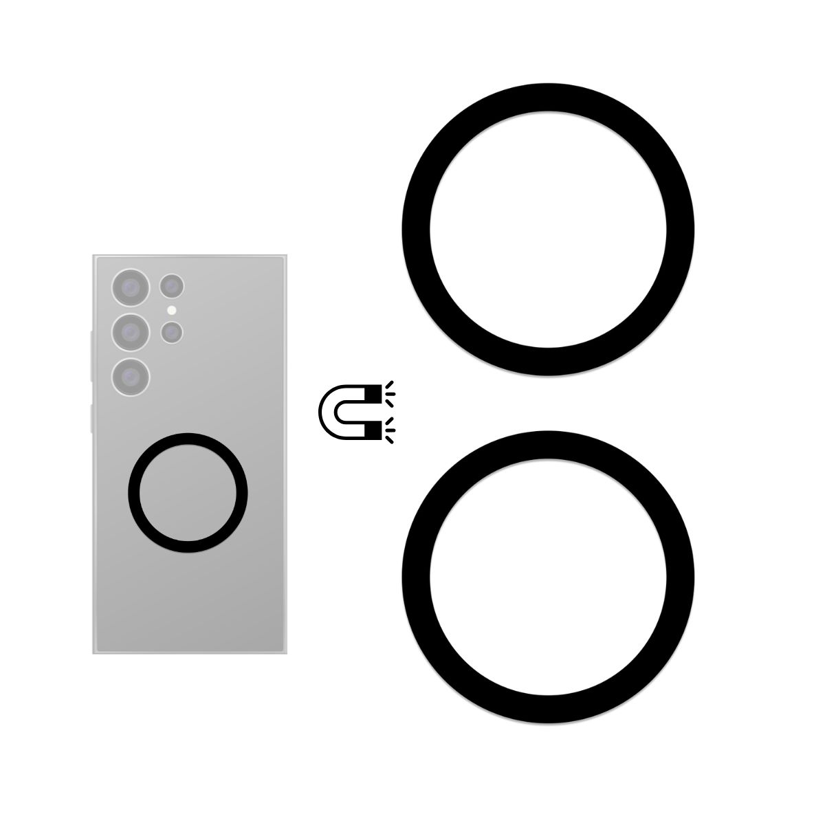 EFM HALO TWIN PACK MAGSAFE COMPATIBLE CHARGERS - BLACK