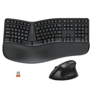 UNKNOWN MANUFACTURER WIRELESS ERGONOMIC KEYBOARD & VERTICAL MOUSE COMBO FOR COMFORT