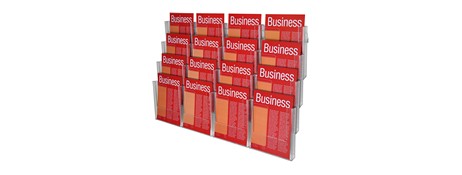 ESSELTE 4 TIER A4 PORTRAIT WALL BROCHURE HOLDER SYSTEM