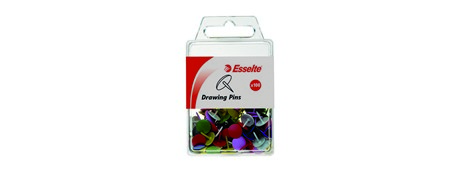 ESSELTE ASSORTED DRAWING PINS 100 PACK - RELIABLE PINNING SOLUTION