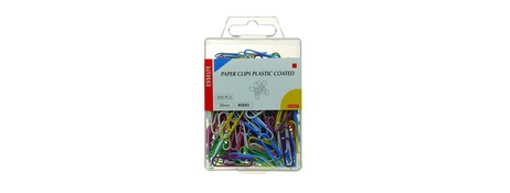 ESSELTE ASSORTED COLOUR PAPER CLIPS 200 PACK - KEEP DOCUMENTS TIDY