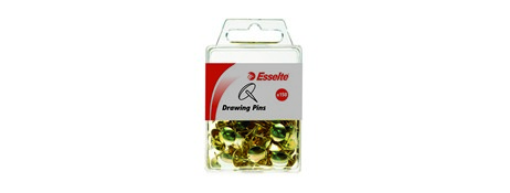 ESSELTE BRASS DRAWING PINS 150 PACK FOR OFFICE & HOME