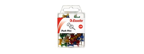 ESSELTE ASSORTED DRAWING PINS PACK 50 - PERFECT FOR GERALDTON OFFICES