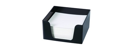 ESSELTE SWS BLACK POLYSTYRENE MEMO CUBE WITH 500 SHEETS