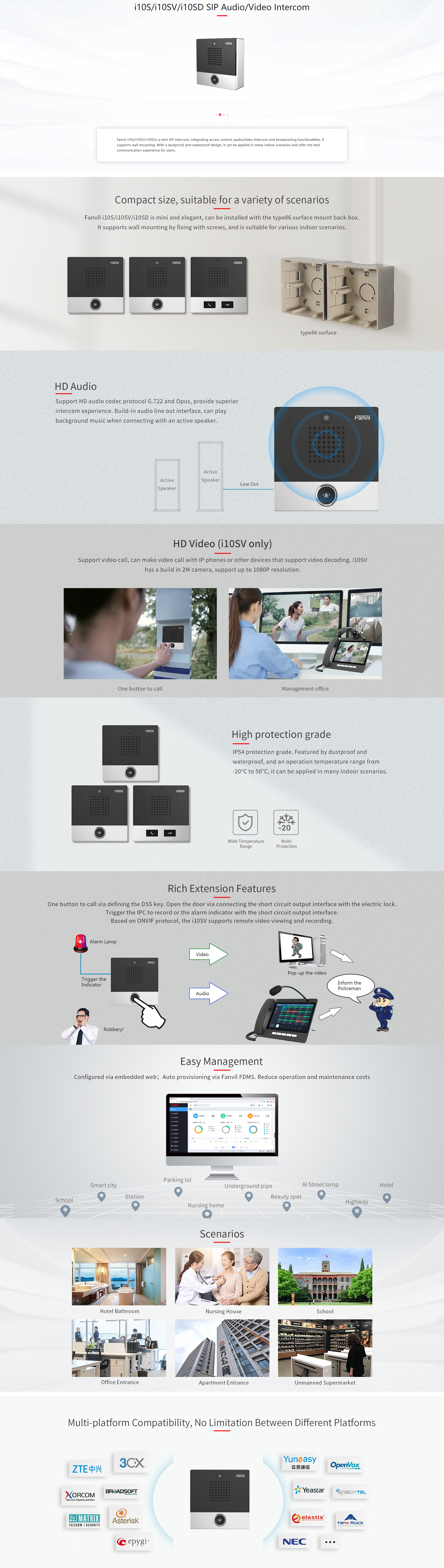 FANVIL I10SV VIDEO DOOR PHONE FOR RELIABLE ENTRY CONTROL