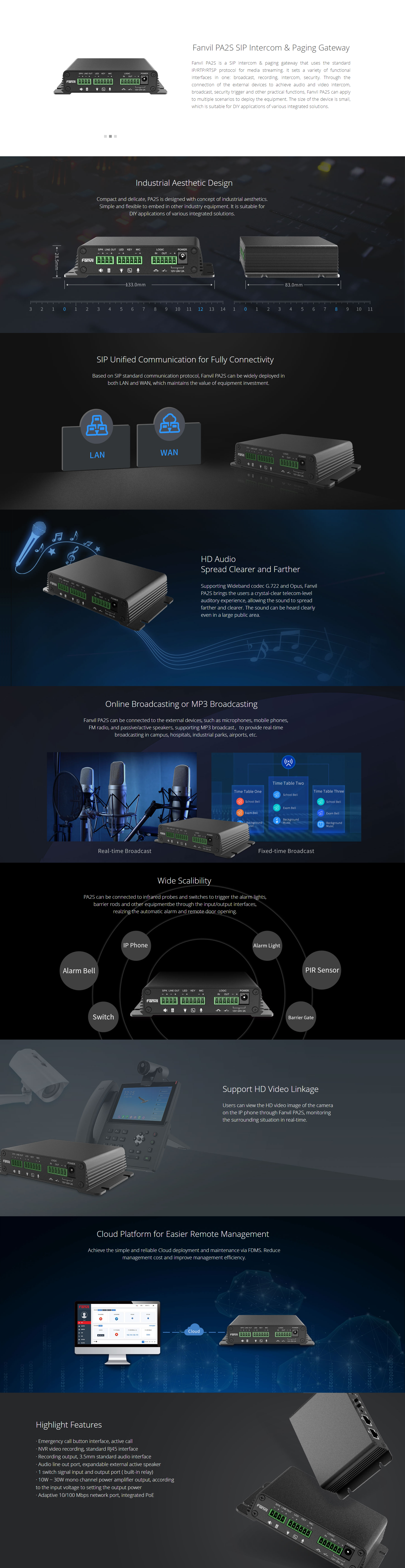 FANVIL PA2S: SIMPLE & RELIABLE 2-WIRE INTERCOM STATION