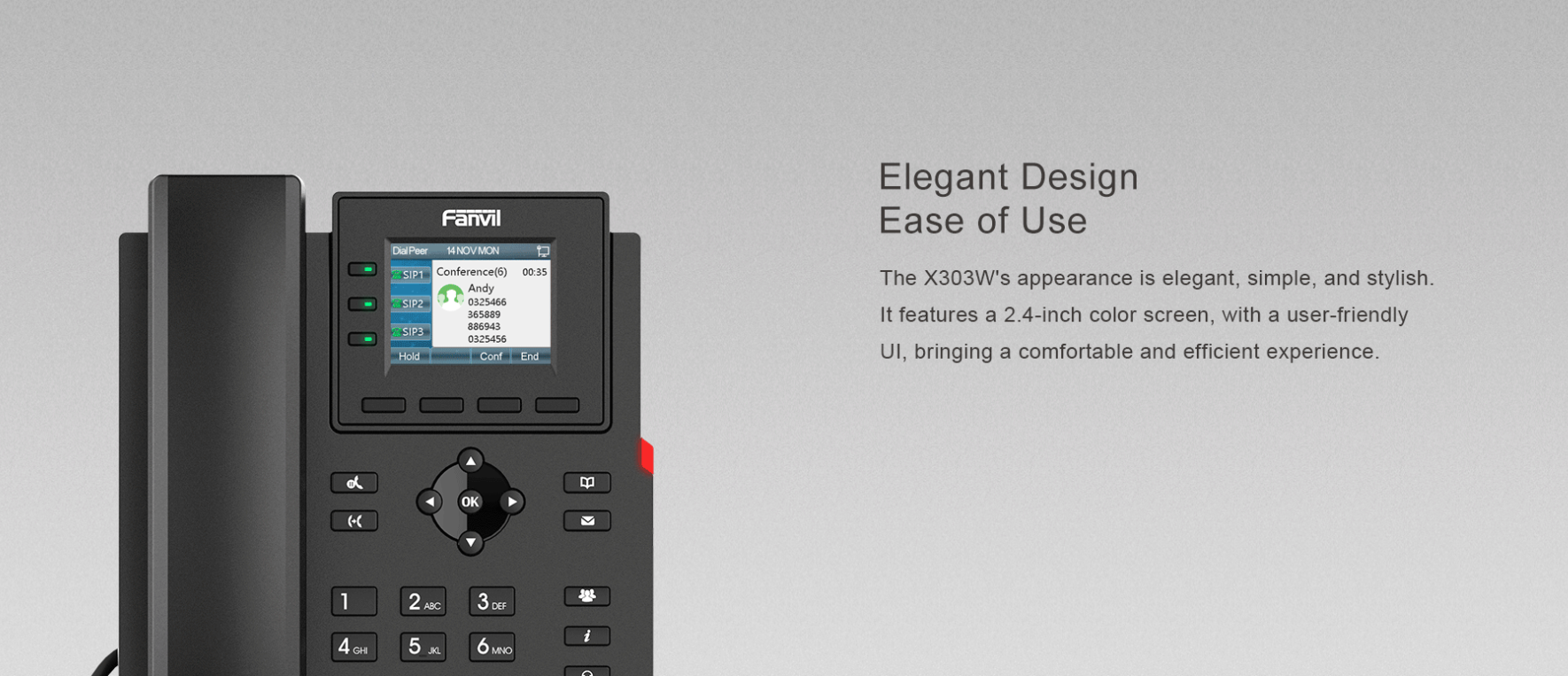 FANVIL X303W WI-FI IP PHONE FOR RELIABLE OFFICE COMMUNICATION