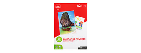 GBC A2 80 MICRON LAMINATING POUCHES FOR DOCUMENT PROTECTION