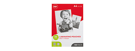 GBC A4 80 MICRON LAMINATING POUCHES FOR DOCUMENT PROTECTION