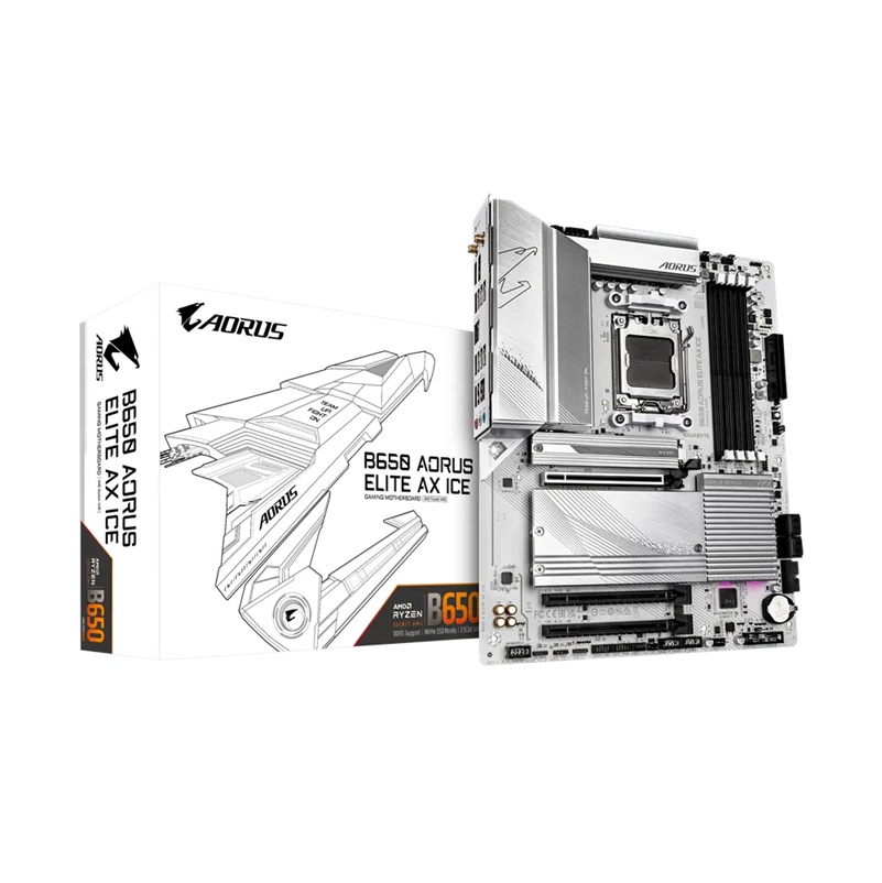 GIGABYTE B650 AORUS ELITE AX ICE MOTHERBOARD FOR AMD RYZEN 7000