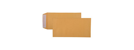 UNSPECIFIED MANUFACTURER GOLD DLX POCKET ENVELOPES (235X120MM) - STRIP SEAL