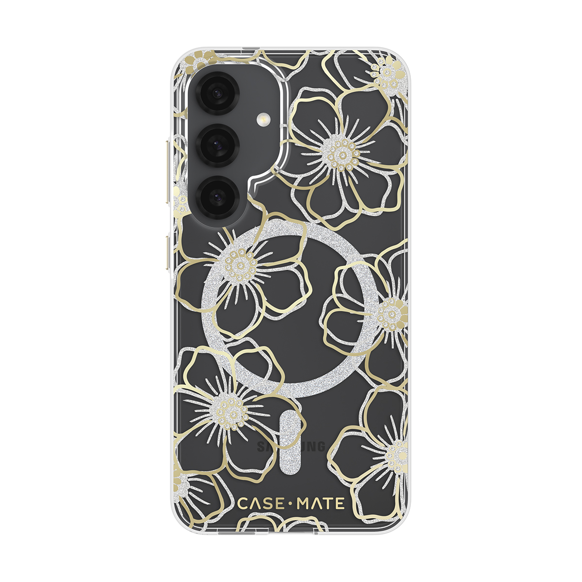CASE-MATE FLORAL GEMS GOLD CASE FOR SAMSUNG GALAXY S25 W/ MAGSAFE