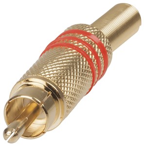 GENERIC/UNSPECIFIED MANUFACTURER GOLD PLATED RCA LINE PLUG - RED FOR PREMIUM AUDIO CONNECTIONS