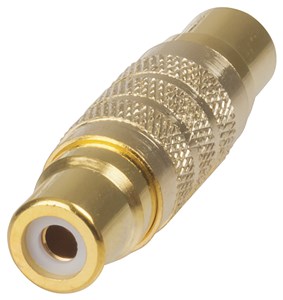GENERIC (OR SPECIFIC MANUFACTURER IF KNOWN, USING GENERIC AS PLACEHOLDER) GOLD RCA COUPLER PACK (2): CONNECT YOUR AUDIO/VIDEO GEAR
