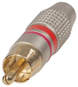 GENERIC/UNSPECIFIED MANUFACTURER QUALITY GOLD RCA PLUGS (RED) FOR RELIABLE AUDIO CONNECTIONS