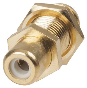 UNSPECIFIED MANUFACTURER GOLD RCA SOCKET / F-61 KEYSTONE FITTING FOR AUDIO/VIDEO