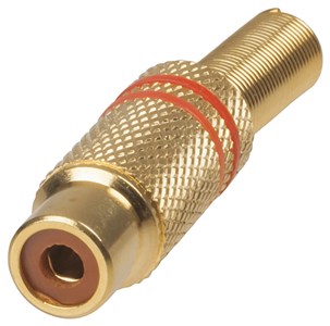 UNSPECIFIED MANUFACTURER GOLD LINE RCA SOCKET WITH SPRING FOR RELIABLE AUDIO/VIDEO
