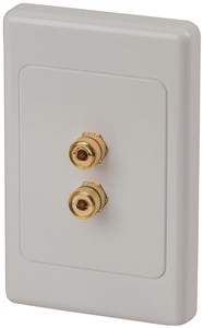 GENERIC/UNSPECIFIED MANUFACTURER GOLD SCREW TERMINALS FOR SPEAKER WIRING - WALL PLATE