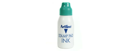 GENERAL ACCESSORIES GREEN REFILL INK FOR ARTLINE STAMP PADS - 50CC VALVE BOTTLE