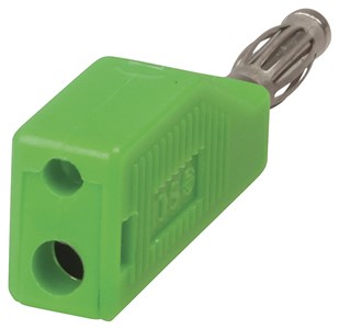 UNSPECIFIED MANUFACTURER GREEN PIGGY BACK BANANA PLUG FOR SECURE AUDIO CONNECTIONS