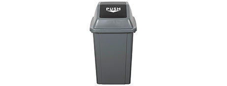 UNKNOWN MANUFACTURER GREY BULLET LID BIN FOR HOME & OFFICE WASTE MANAGEMENT
