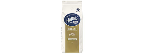 HARRIS SMOOTH DARK ROAST COFFEE BEANS 1KG - CREAMY FLAVOUR