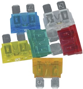 GENERIC ELECTRICAL COLOUR CODED BLADE FUSES MULTI-PACK WITH INDICATOR LIGHT