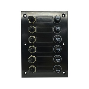 GENERIC ELECTRICAL COMPONENTS DURABLE 6-WAY SWITCH PANEL WITH FUSES & IP RATED PROTECTION