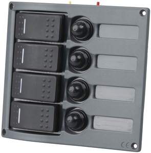 UNSPECIFIED MANUFACTURER 4 WAY IP66 MARINE ROCKER SWITCH PANEL FOR DURABILITY