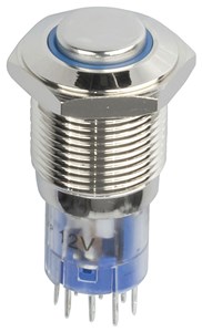 GENERIC/COMPONENT SUPPLIER (ASSUMING NO SPECIFIC BRAND PROVIDED) DURABLE IP67 ILLUMINATED BLUE PUSHBUTTON SWITCH FOR PROJECTS