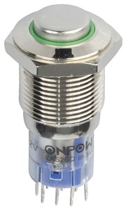 GENERIC/COMPONENT SUPPLIER IP67 GREEN ILLUMINATED MOMENTARY SWITCH FOR RELIABLE CONTROL