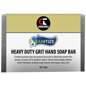 KLEANITIZE HEAVY-DUTY GRIT HAND SOAP BAR 100G FOR TOUGH GRIME