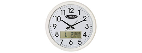 UNKNOWN MANUFACTURER LARGE 47CM ROUND LCD DATE CLOCK WITH SILENT SWEEP